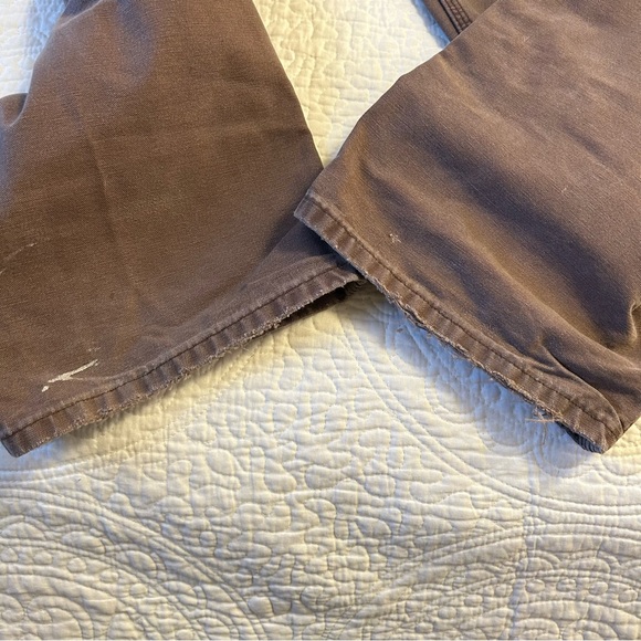Carharrt Size 40x30 Carpenter Canvas Work Brown Pants - Picture 9 of 9